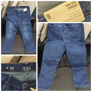 A.n.a high rise straight jeans plus size nwt
